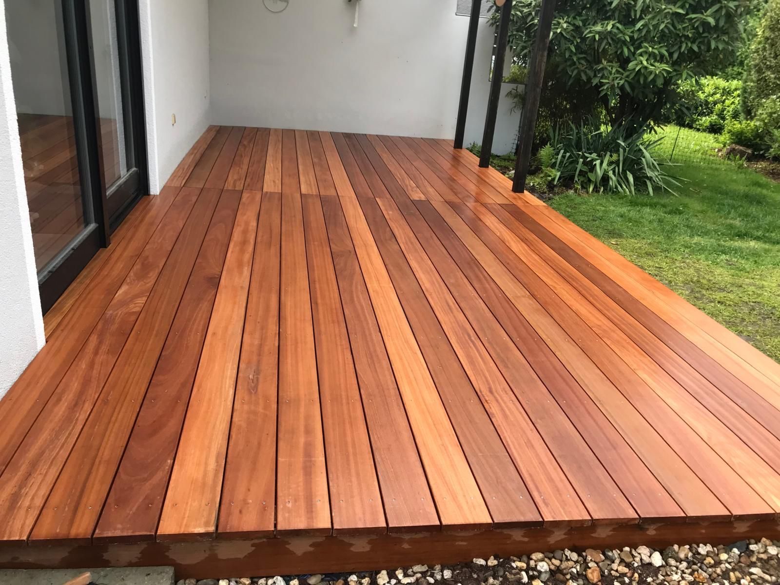 Terrasse – Bangkirai, überdachte Veranda